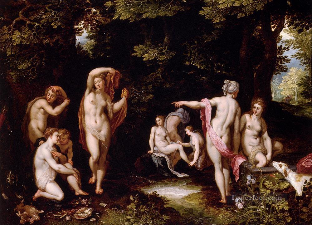 Brueghel Jan Diana y Acteón desnudos Jean Antoine Watteau Pintura al óleo